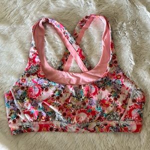 Lululemon floral sports bra